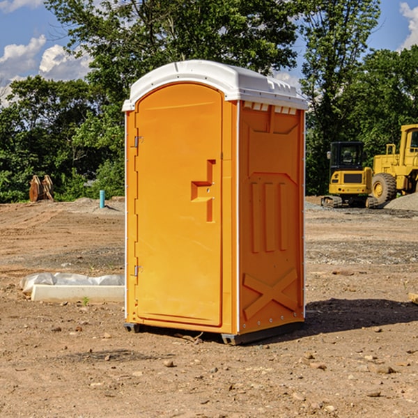 can i customize the exterior of the porta potties with my event logo or branding in Le Ray